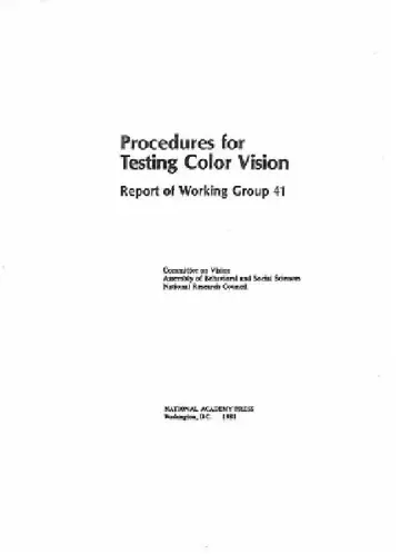 Cover of Procedures for Testing Color Vision