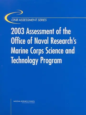 Cover of 2003 Assessment of the Office of Naval Research's Marine Corps Science and Technology Program
