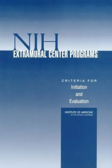 Cover of NIH Extramural Center Programs