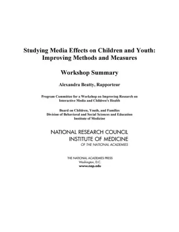 Cover of Studying Media Effects on Children and Youth