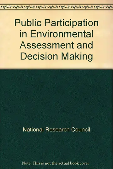 Cover of Public Participation in Environmental Assessment and Decision Making