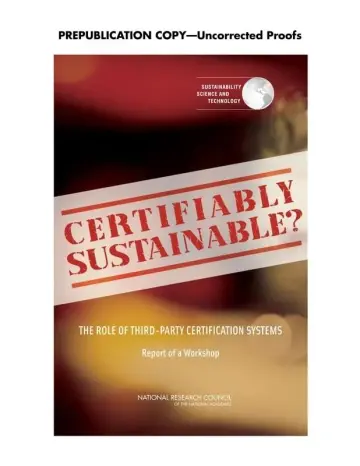 Cover of Certifiably Sustainable?