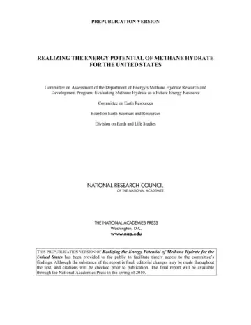 Cover of Realizing the Energy Potential of Methane Hydrate for the United States