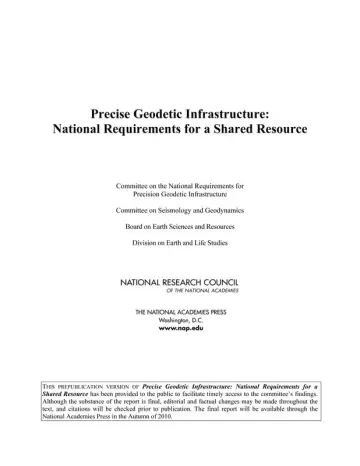 Cover of Precise Geodetic Infrastructure