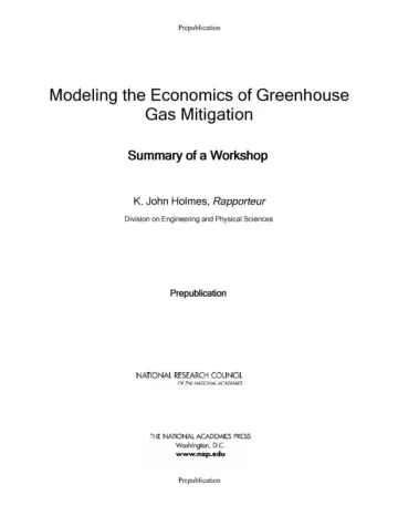 Cover of Modeling the Economics of Greenhouse Gas Mitigation
