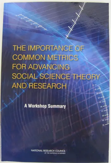 Cover of The Importance of Common Metrics for Advancing Social Science Theory and Research