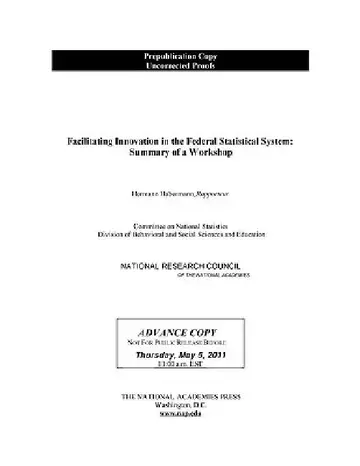 Cover of Facilitating Innovation in the Federal Statistical System