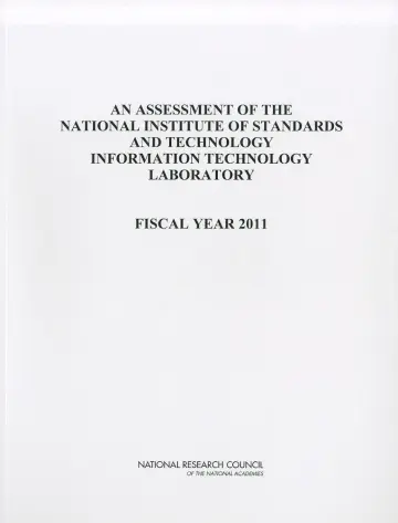 Cover of An Assessment of the National Institute of Standards and Technology Information Technology Laboratory
