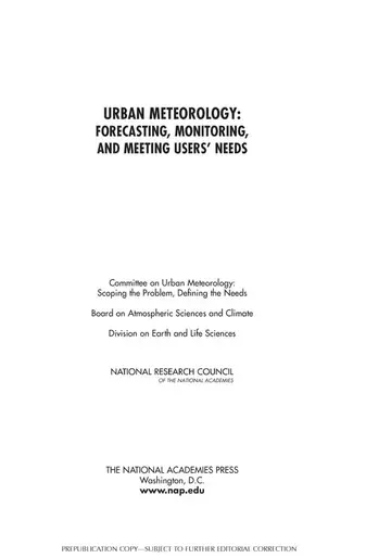 Cover of Urban Meteorology