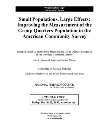 Cover of Small Populations, Large Effects