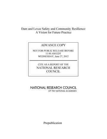 Cover of Dam and Levee Safety and Community Resilience