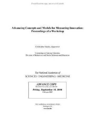 Cover of Advancing Concepts and Models for Measuring Innovation