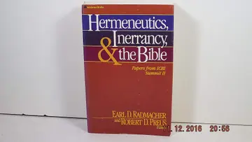 Cover of Hermeneutics, inerrancy, and the Bible