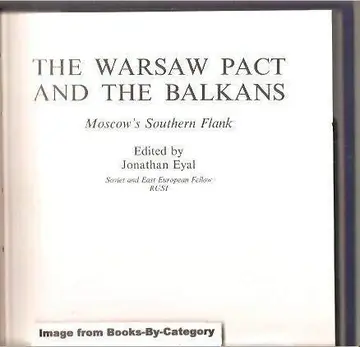 Cover of The Warsaw Pact and the Balkans