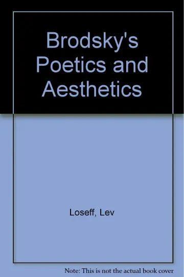 Cover of Brodsky's Poetics and Aesthetics