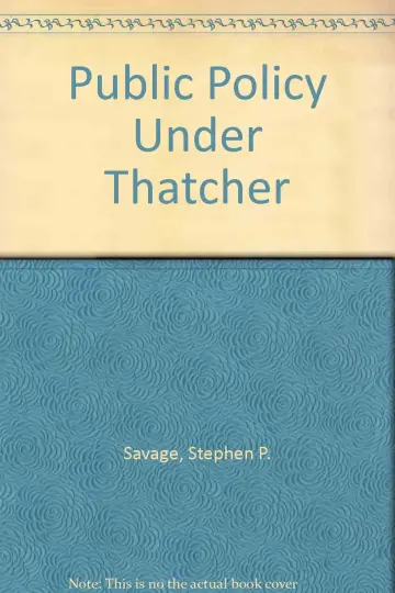 Cover of Public Policy Under Thatcher