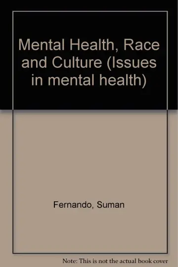 Cover of Mental Health, Race and Culture