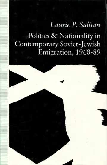 Cover of Politics and Nationality in Contemporary Soviet Jewish Emigration
