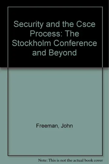 Cover of Security and the Csce Process