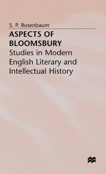 Cover of Aspects of Bloomsbury