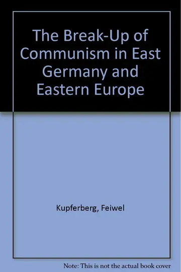Cover of The Break-Up of Communism in East Germany and Eastern Europe