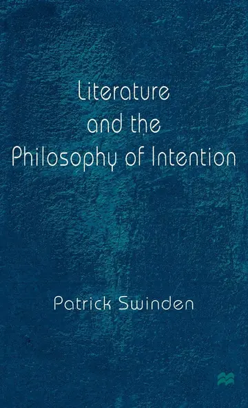 Cover of Literature and the Philosophy of Intention
