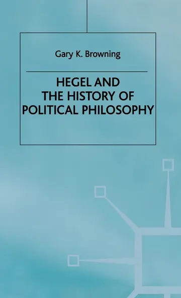Cover of Hegel and the History of Political Philosophy