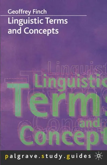 Cover of Linguistics Terms and Concepts