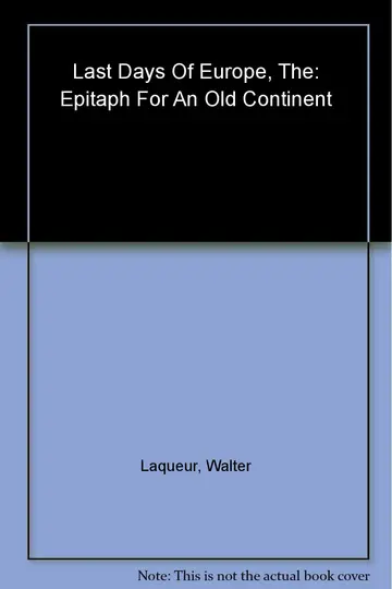Cover of The Last Days of Europe