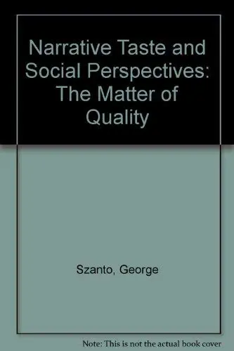 Cover of Narrative Taste and Social Perspectives