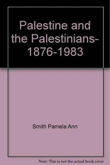 Cover of Palestine and the Palestinians, 1876-1983