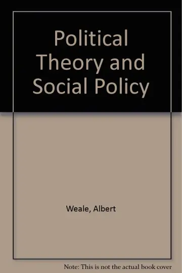 Cover of Political Theory and Social Policy