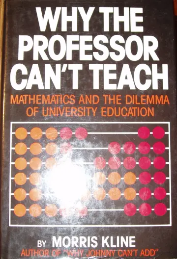 Cover of Why the professor can't teach