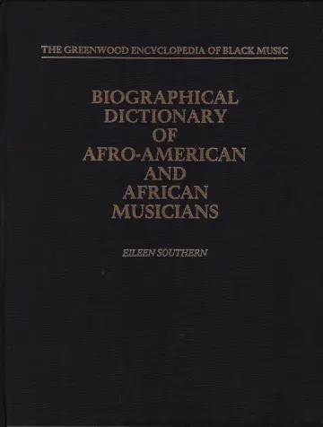Cover of Biographical Dictionary of Afro-American and African Musicians
