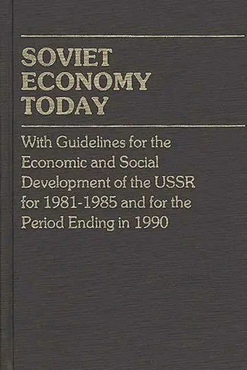 Cover of Soviet Economy Today