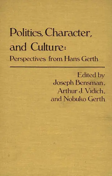 Cover of Politics, Character, and Culture