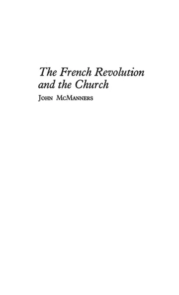 Cover of French Revolution and the Church