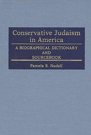 Cover of Conservative Judaism in America