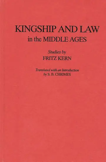Cover of Kingship and Law in the Middle Ages
