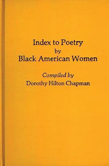 Cover of Index to Poetry by Black American Women