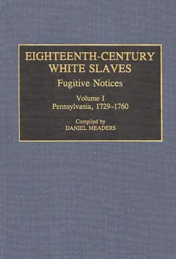 Cover of Eighteenth-Century White Slaves