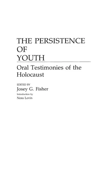 Cover of The Persistence of Youth