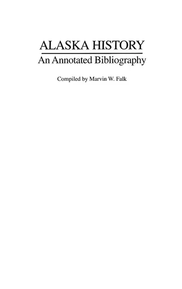 Cover of Alaska Bibliography