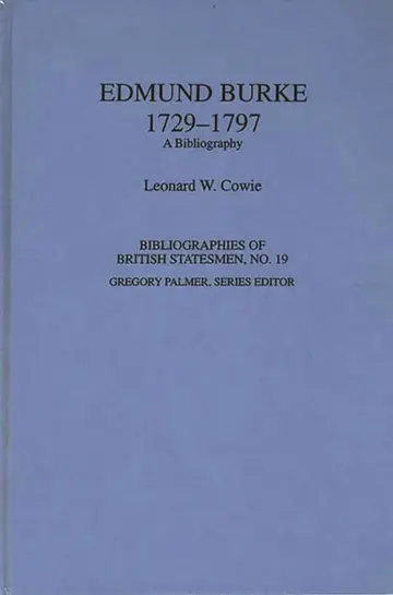 Cover of Edmund Burke 1729-1797