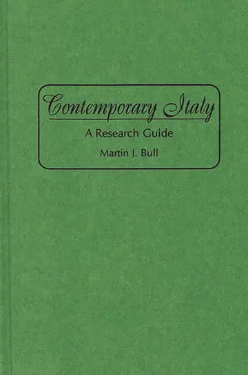Cover of Contemporary Italy