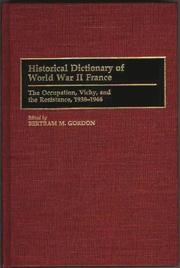 Cover of Historical Dictionary of World War II France