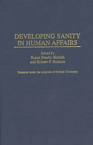 Cover of Developing Sanity in Human Affairs