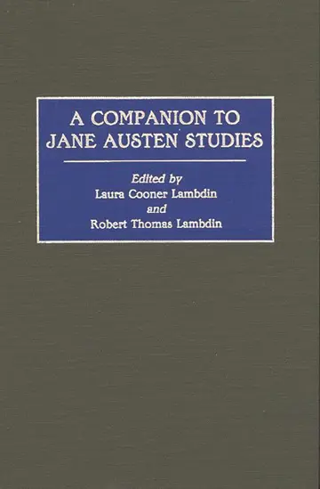 Cover of A Companion to Jane Austen Studies
