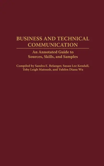 Cover of Business and Technical Communication
