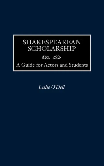 Cover of Shakespearean Scholarship